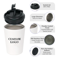 Mug Kopi Vakum Terisolasi Dinding Ganda Tahan Panas dan Dingin Dengan Tutup Logo Kustom Kantor