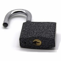 Serrure de sécurité extérieure personnalisée Super chinoise, cadenas en fer noir de 60mm, OEM, Offre Spéciale
