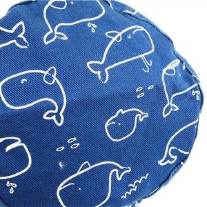 Fashion Oekotex Certificated Baby Cotton Twill <strong>Navy</strong> <strong>Bucket</strong> <strong>Hat</strong> With Full Whale Printing - Product Image 6