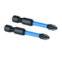 Fabrication professionnelle PZ2 forets à percussion embout de tournevis magnétique S2 1/4 pouces tête de vis hexagonale croisée
