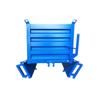 Bac à ferraille industriel grande capacité à vidage automatique avec poignées de levage pour le recyclage et le stockage de déchets métalliques en vrac des usines de forge