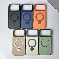 Étui de téléphone magnétique bicolore au toucher doux avec protection à 360° °   Support Anneau, Étui de Protection Multifonctionnel pour iPhone 17 16 15 Plus Pro Max