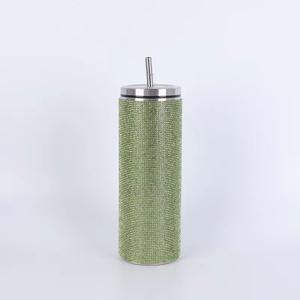 DD3073 Gobelet isotherme de luxe en acier inoxydable 40 oz, design scintillant avec strass et diamants, isolation thermique 12-24h, paille, logo personnalisé - Product Image 6