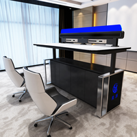 Console de surveillance du centre de commande de sécurité à LED Source de bureau Mobilier de commande de levage personnalisé en usine pour les postes de travail à utiliser au bureau