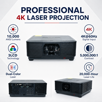 Projecteur laser professionnel 10000 lumens avec entrée de signal 4K, avec lentilles à courte et longue portée en option