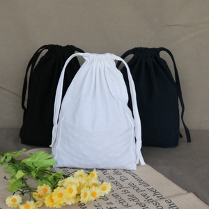 Bolsa Ecológica de Algodón y Lino con Cordón, Bolsa de Embalaje y Cosméticos con Logotipo Personalizado y Serigrafía - Product Image 2