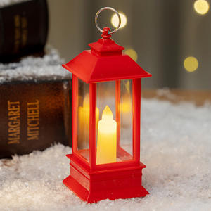 JIACAI Vierseitige Wasserdichte IP33 Batteriebetriebene Plastik-LED Warmgelbe Elektronische Kerzenlampe Retro Kleine Laterne Weihnachten - Product Image 4