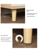 Meuble TV et Table Basse en Bois Massif Style Nordique – Design Minimaliste Moderne et Luxe Léger avec Fonction Télescopique pour Salon