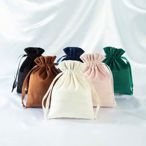 Pochette de rangement pour bijoux en velours de haute qualité, taille personnalisée 15x20 cm, sacs à bagues en velours colorés - Product Image 2