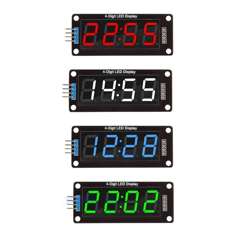0,56 дюймов 46 цифрами 7 сегментов цифровые часы трубки модуль в горошек, цвет: синий, желтый, белый, зеленый, красный светодиодный дисплей TM1637