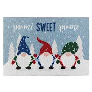 Christmas Gnome <b>Doormat</b> Rectangle Polyester Anti Slip Water Absorbent Entrance Mat Outdoor Indoor Use - Product Image 1