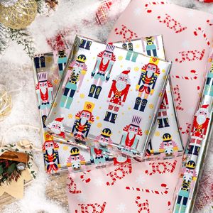 Papel de Regalo Navideño con Diseño de Cascanueces y Bastones de Caramelo, Reversible, 17 Pulgadas x 32.8 Pies, para Envolver Regalos y Manualidades - Product Image 2
