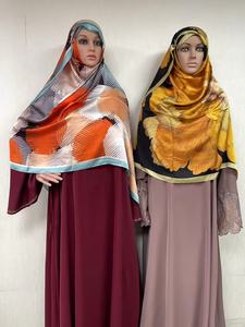 MS-2197 Écharpe de prière instantanée en jersey premium brodé, nouveau <span class=keywords><strong>voile</strong></span> en strass, hijab en soie pour <span class=keywords><strong>femme</strong></span>, collection printemps-automne - Product Image 4