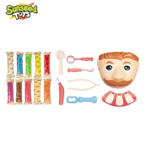 Ensemble de jeu d'imitation pour enfants Sunseed Little Dentist avec outils de dentiste, perceuse, jouets à remplir et pâte à modeler en plastique et argile non toxique - Product Image 5