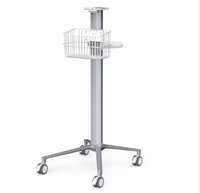 Chariot médical mobile en alliage d'aluminium, chariot d'hôpital, support de moniteur léger et peu encombrant pour moniteur de patient d'hôpital