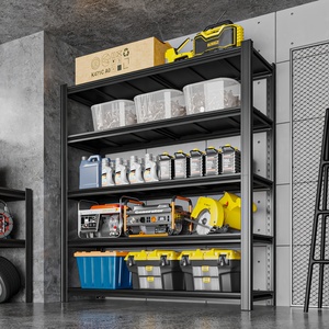 Rak gudang penyimpanan 5 lapis, rak rak logam tanpa baut, rak gudang penyimpanan palet, 5 lapis, rak - Product Image 5