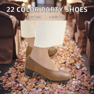 Zapatos de Tacón Bajo con Correa en el Tobillo, Plataforma de Satén y PU, 22 Colores, Resistentes, para Primavera, Verano e Invierno - Product Image 2