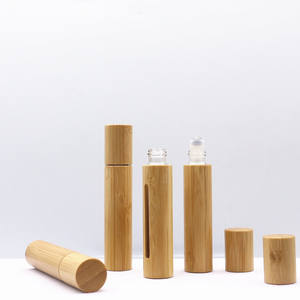 Botella de <span class=keywords><strong>Perfume</strong></span> de Bambú de 5ml 10ml en Oferta, Botella de Aceite Esencial de Vidrio para Cosméticos, <span class=keywords><strong>Precio</strong></span> de Fábrica Personalizado - Product Image 2