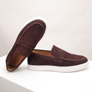 Mocasines de Hombre Sin Cordones para Todas las Estaciones, de Cuero Genuino Transpirable, Antideslizantes, con Suela Suave, Estilo Casual - Product Image 1