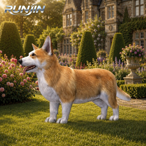 Escultura <span class=keywords><strong>de</strong></span> Perro Welsh Corgi Moderna <span class=keywords><strong>de</strong></span> Bronce Fundido a Tamaño Real, Estatua <span class=keywords><strong>de</strong></span> Animal Pintada Realista <span class=keywords><strong>para</strong></span> Jardín, Césped, Exterior, Fabricante <span class=keywords><strong>de</strong></span> Arte <span class=keywords><strong>para</strong></span> Mascotas - Product Image 1