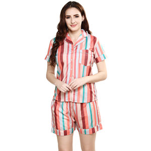 Conjunto de pijama informal para mujer, ropa de dormir de dos piezas, conjuntos cortos - Product Image 1