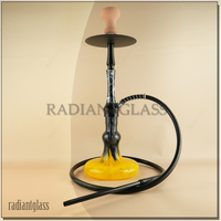 Ensemble chicha jaune à base unique, cachimbas à tube unique, 55 cm, grand fumée, sheesha hukkah pour bar KTV