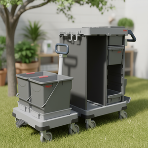 Carrello per Pulizie Origo2 Basic 534.540 con Contenitori e Scomparti Portaoggetti per Uso Professionale - Product Image 3