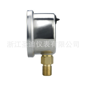 Manómetro resistente a golpes yn40, instrumento de presión con diafragma de acero inoxidable y relleno de glicerina, para vacío y agua. - Product Image 1