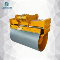 Compacteur routier hydraulique Lonsen LSR-04 pour excavatrice, idéal pour le compactage des sous-sols de voies ferrées à grande vitesse, pour engins de 2 à 40 tonnes