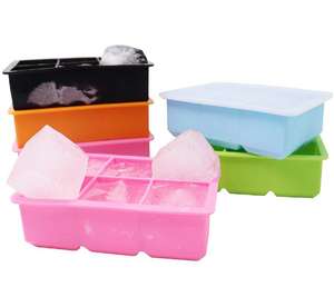 <span class=keywords><strong>Grand</strong></span> <span class=keywords><strong>bac</strong></span> à glaçons carré écologique en silicone avec couvercle pour les fabricants de crème glacée, marque JQ, modèle JQ-BG02 - Product Image 1