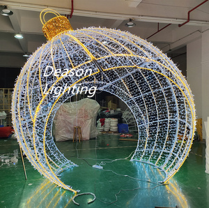 Diseño personalizado 2024 <span class=keywords><strong>Gigante</strong></span> al aire libre Navidad motivo LED iluminación 3D Navidad LED grandes bolas Navidad Parque <span class=keywords><strong>esfera</strong></span> luces - Product Image 6