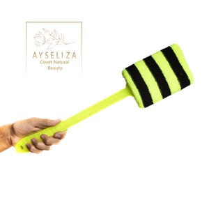 Kese Eco-Friendly Konjac Body Sponge OEM Ball Bag Gentle Exfoliating Original Bamboo Charcoal Long <b>Bath</b> <b>Brush</b> Deep - Product Image 1