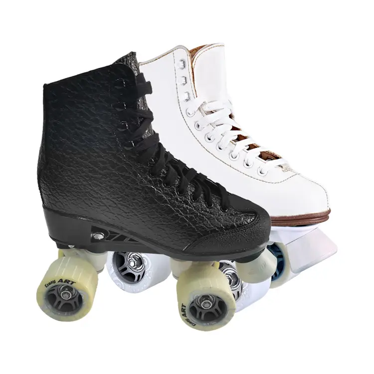 사용자 정의 전문 롤러 스케이트 신발 쿼드 4 휠 성인 임대 부팅