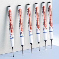 Marqueurs à pointe longue 20 mm en encre rouge/noire/bleue/blanche, pour salle de bain, travail du bois, décoration, marqueurs multi-usages pour trous profonds