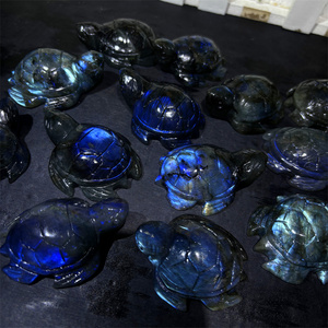 Kerajinan Ukiran Kristal Batu Alam Grosir Kindfull, Ukiran Kristal Penyu Labradorite, Hewan untuk Dekorasi Halloween - Product Image 3