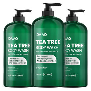 Gel de Baño de Árbol de Té con Aceite de Menta y Espino Amarillo para Afecciones de las Uñas, Olor Corporal y Picazón - Product Image 1