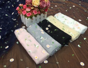 Nuova piccola Daisy in pizzo Tulle tessuto a conchiglia crisantemo ricamato per abbigliamento per bambini - Product Image 3