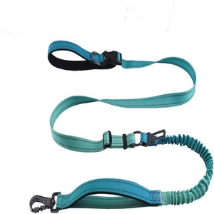 Heavy Duty Dog <b>Leashes</b> With Bungee and 2 Handles No Pull Shock Absorbing Dog <b>Leash</b> with Car Seat Belt for Training - Product Image 1