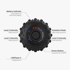 Bola Pijat Elektrik Trigger Point Sport untuk Relaksasi Otot, Pemulihan, Kebugaran, Yoga, dan Latihan - Product Image 3