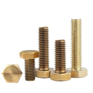 Venta directa de fábrica, buena calidad, herramientas duraderas y sujetadores de hardware, fabricante de pernos hexagonales de Latón chapado en zinc amarillo - Product Image 2