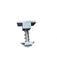 Collier de serrage central pour rail solaire 30mm et 35mm en aluminium noir avec borne de terre