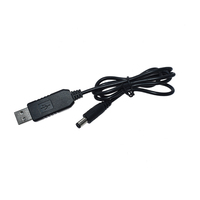 Câble adaptateur convertisseur de puissance USB, prise 2.1x5.5mm, module élévateur de tension DC 5V vers DC 9V/12V pour appareils photo, gaine en PVC blindée tressée