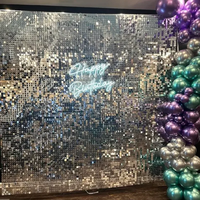30 30cm Shimmer Wall Backdrops Square Sequin Panels Decor for Valentine's Decorations Birthday Wedding Bachelorette Party