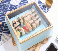 Papier d'art haut de gamme boîte-cadeau de sushi rigide fermeture magnétique recyclable réutilisable impression de logo personnalisé emballage alimentaire écologique