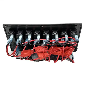 8 Way <strong>Fush</strong> Mount Illuminated Switch Panel With USB Socket 12V Battery Plugs Provide Power to 12V Devices Fridges 12V Compressors - Product Image 3