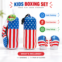Jouet d'entraînement de boxe pour enfants avec ensemble de sacs de frappe pour des jeux sportifs actifs, des jeux d'introduction et des activités de pratique pour débutants