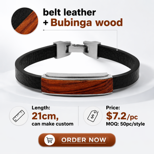 <span class=keywords><strong>Bracelet</strong></span> TIZTI, prix de gros, haute qualité, <span class=keywords><strong>bois</strong></span> de Bubinga <span class=keywords><strong>et</strong></span> acier inoxydable 316, <span class=keywords><strong>bracelet</strong></span> en <span class=keywords><strong>cuir</strong></span> pour <span class=keywords><strong>homme</strong></span> - Product Image 1