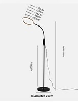 Lampe sur pied super lumineuse en fer PC avec col flexible pour salon de beauté, extension de cils, tatouage, nail art, éclairage annulaire