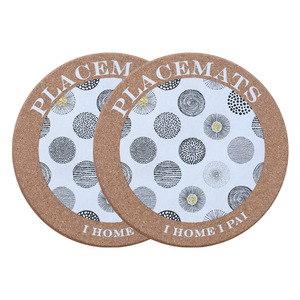 Vente en gros de tapis isolants thermiques en liège imprimé pour casseroles, assiettes et bols - Product Image 5