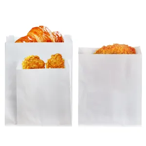 批发带有您自己标志的汉堡炸薯条商标的牛皮纸袋